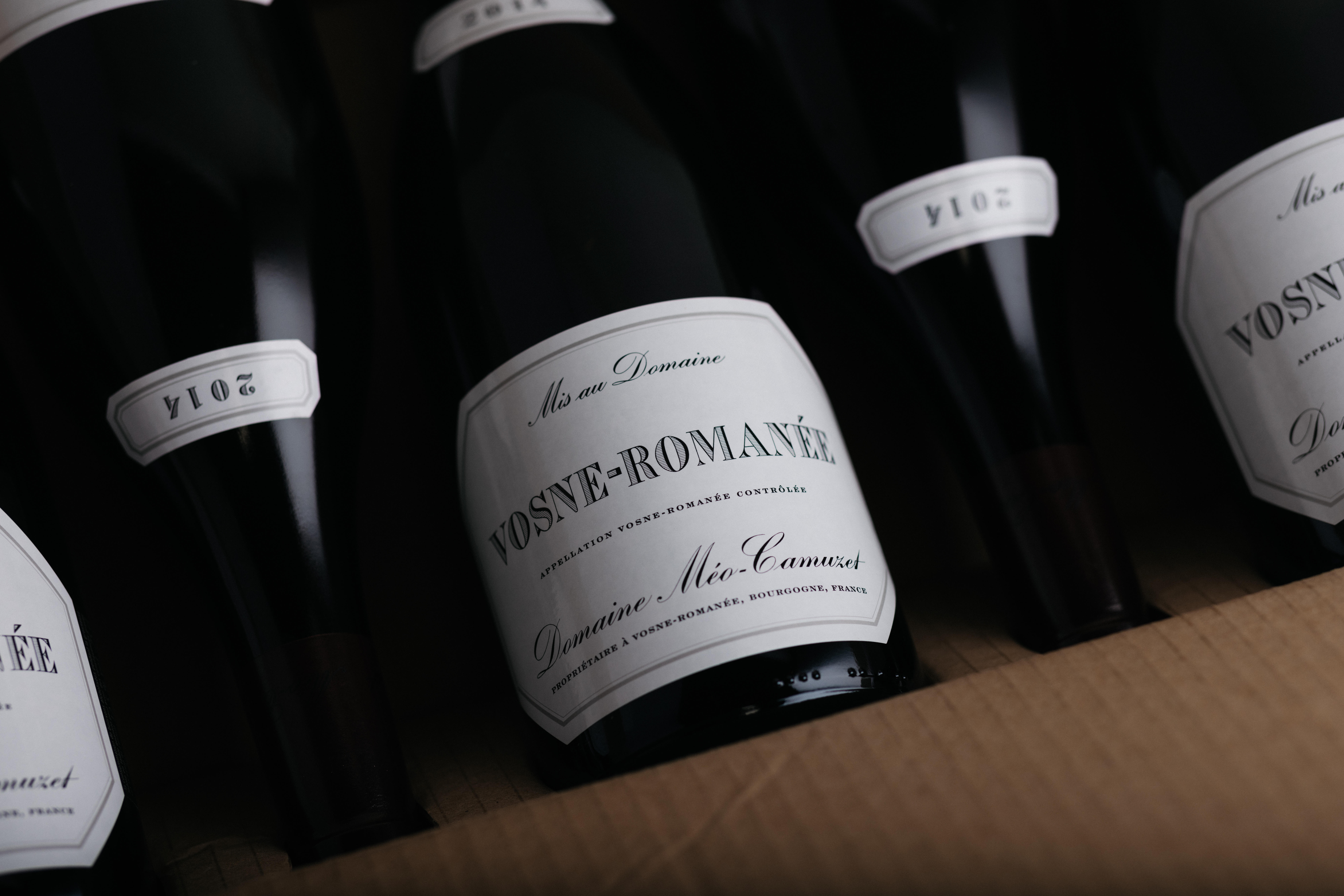 Bottles bearing Vosne-Romanée on their labels